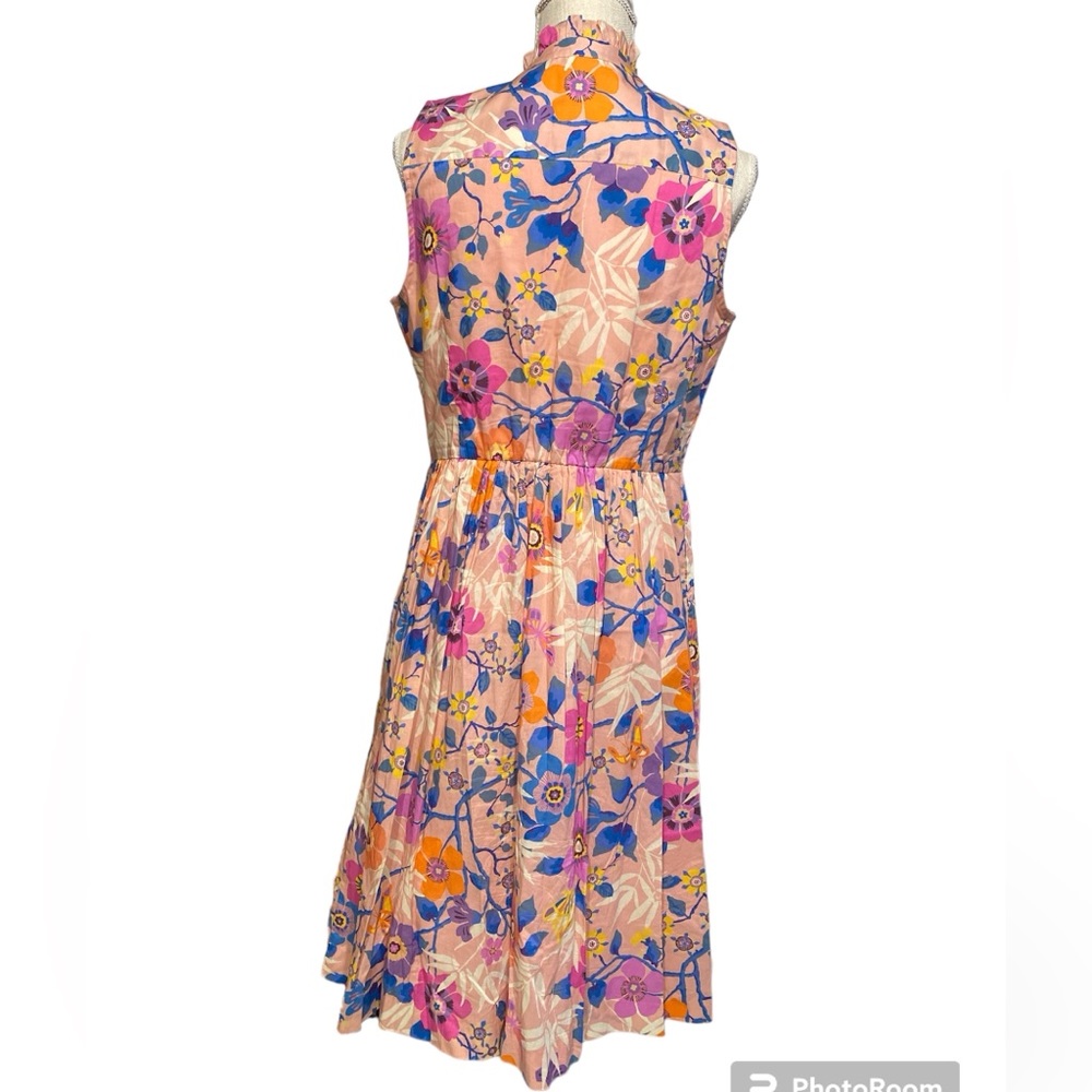 EUC J. Crew Floral Midi Dress - Pink and Blue - Picture 4 of 16